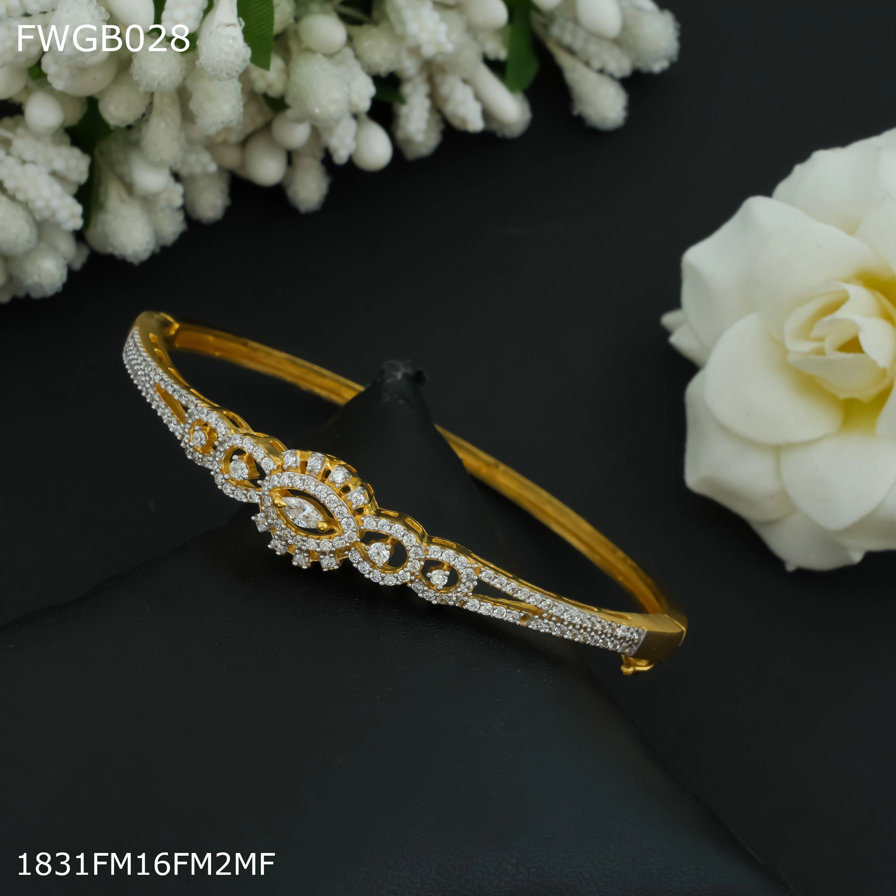 Modern Finish Polished Mood Freemen 1mg Gold plated rhodium BRACELET For Women - FWGB028
