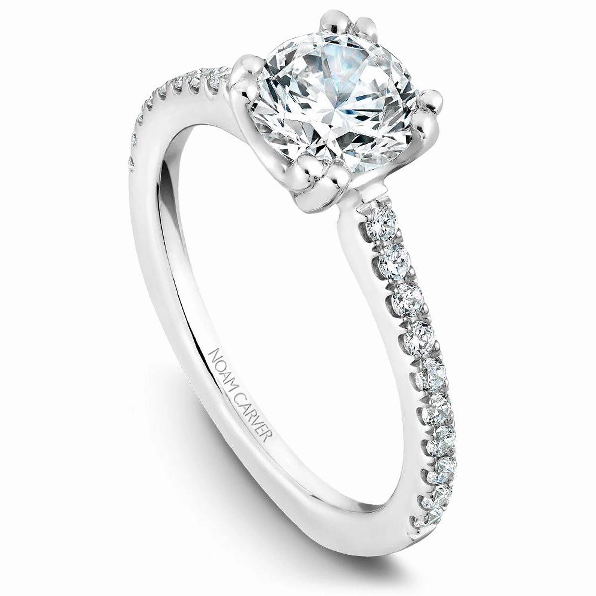 Modern Choice Noam Carver Classic Diamond Engagement Ring Setting in White Gold