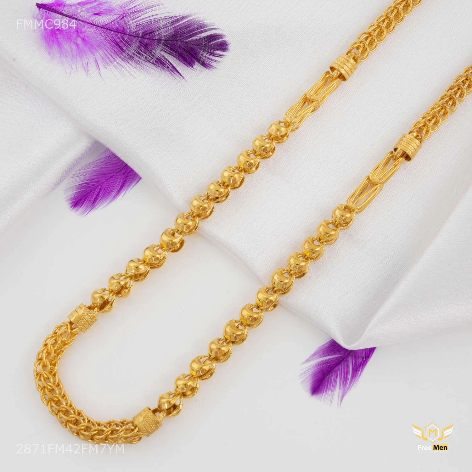 Half Moon Indo gold plated Chain - FMGC984 Shiny Creations Urban Feature