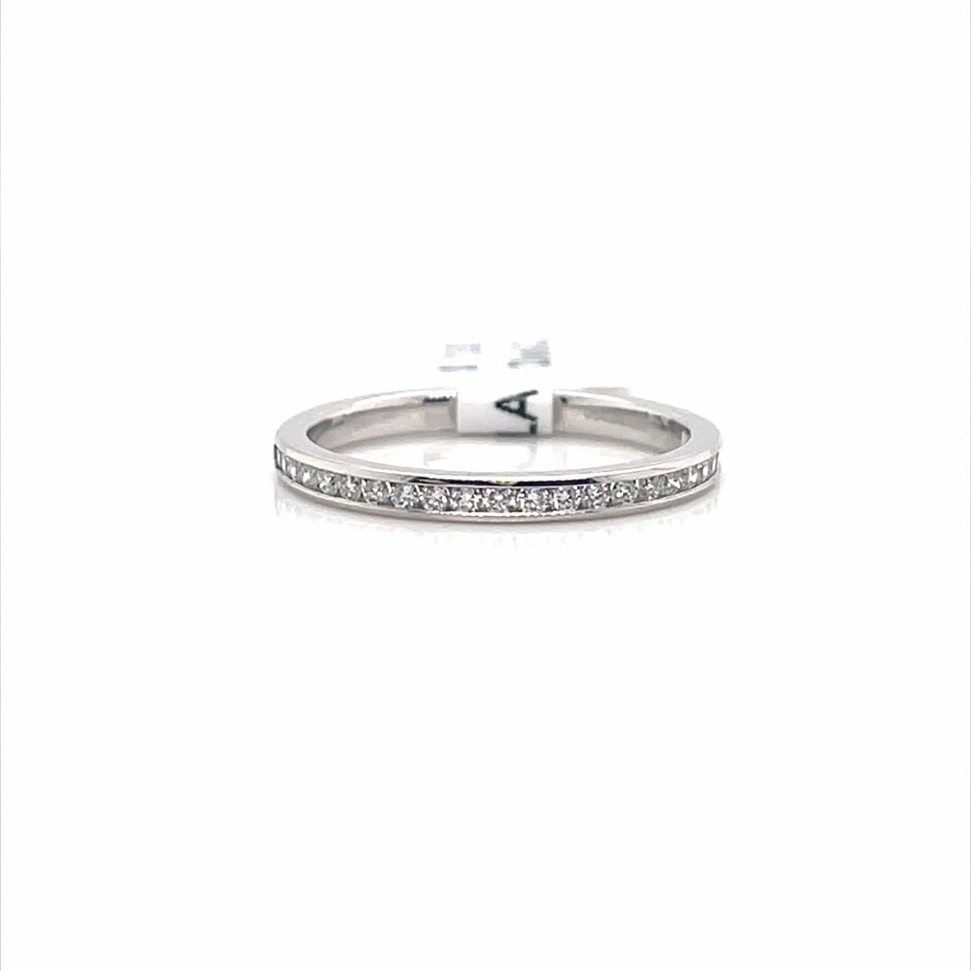 Premium Finish Bremer Jewelry Channel Set Diamond Wedding Ring in 950 Platinum (0.23ctw)