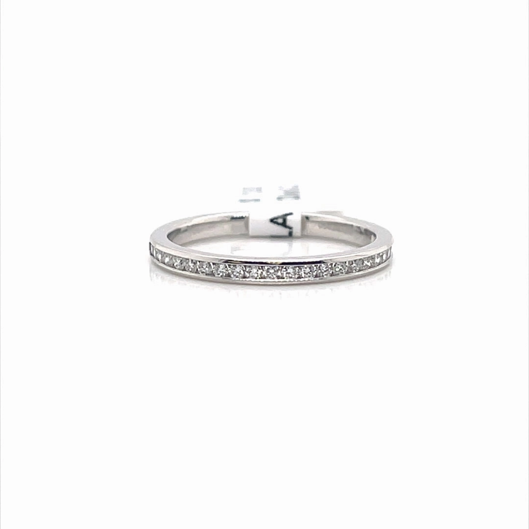 Bremer Jewelry Channel Set Diamond Wedding Ring in 950 Platinum (0.23ctw) Beautiful Memento