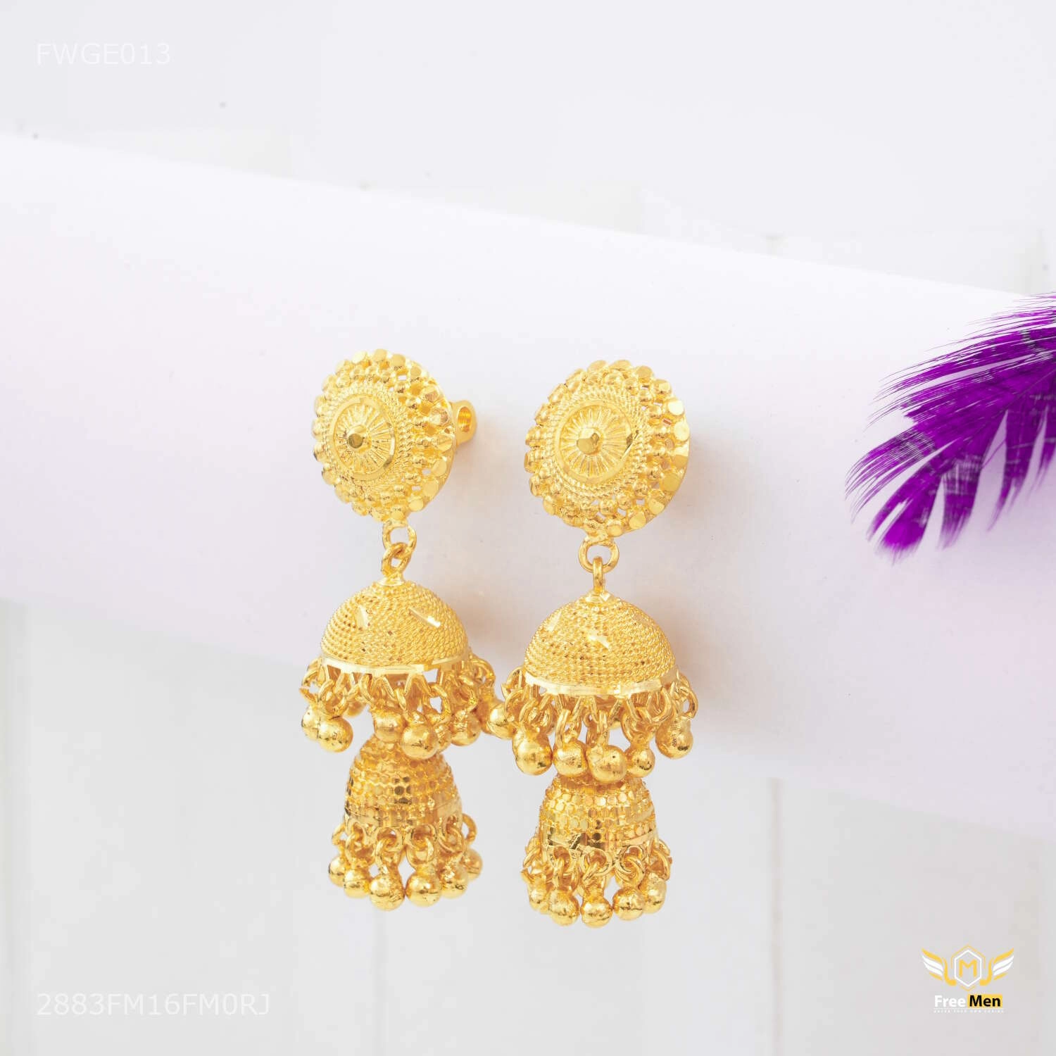 Gifting Moment Versatile Piece Dual Step Jhumka gold plated Earring - FWGE013