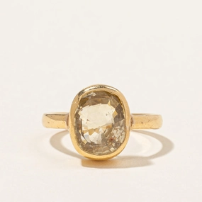 Vintage Yellow Sapphire Cocktail Ring | 5.80ct | SZ 6.5 | Modern Edge Luxe Pick