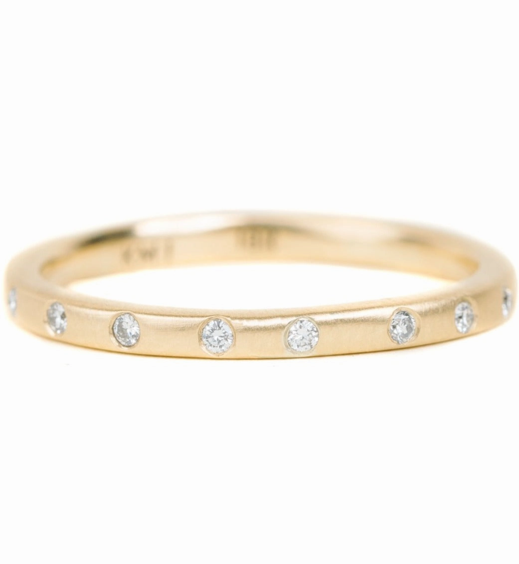 Contemporary Diamond Stacker - 18ky Gold, 14kpw Gold   VS Diamonds Radiant Highlight