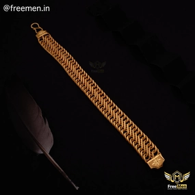Best Atta Gold Plated Bracelet for Men - FM141 Color Accent