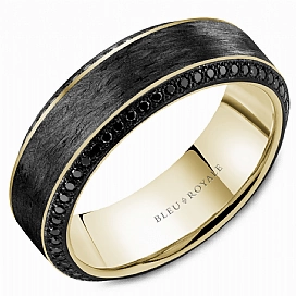 CrownRing Anniversary/Eternity Wedding Ring in 14K Black/Yellow Gold (0.75ctw) Sentimental Product