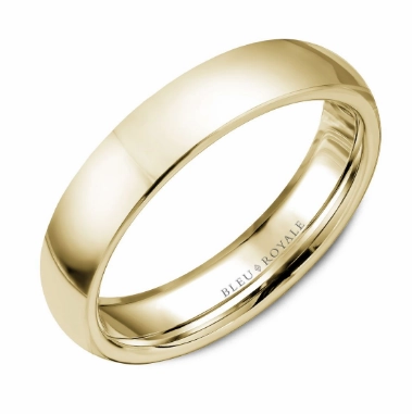 Comfortable Object Durable Look CrownRing Classic 5mm Wedding Ring in 14K Yellow Gold