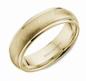 Daily Gift Simple Vibe CrownRing Classic 6.5mm Wedding Ring in 14K Yellow Gold