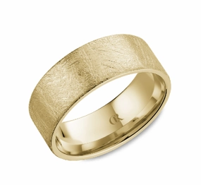 Brilliant Piece Stylish Present CrownRing Classic 8mm Wedding Ring in 14K Yellow Gold