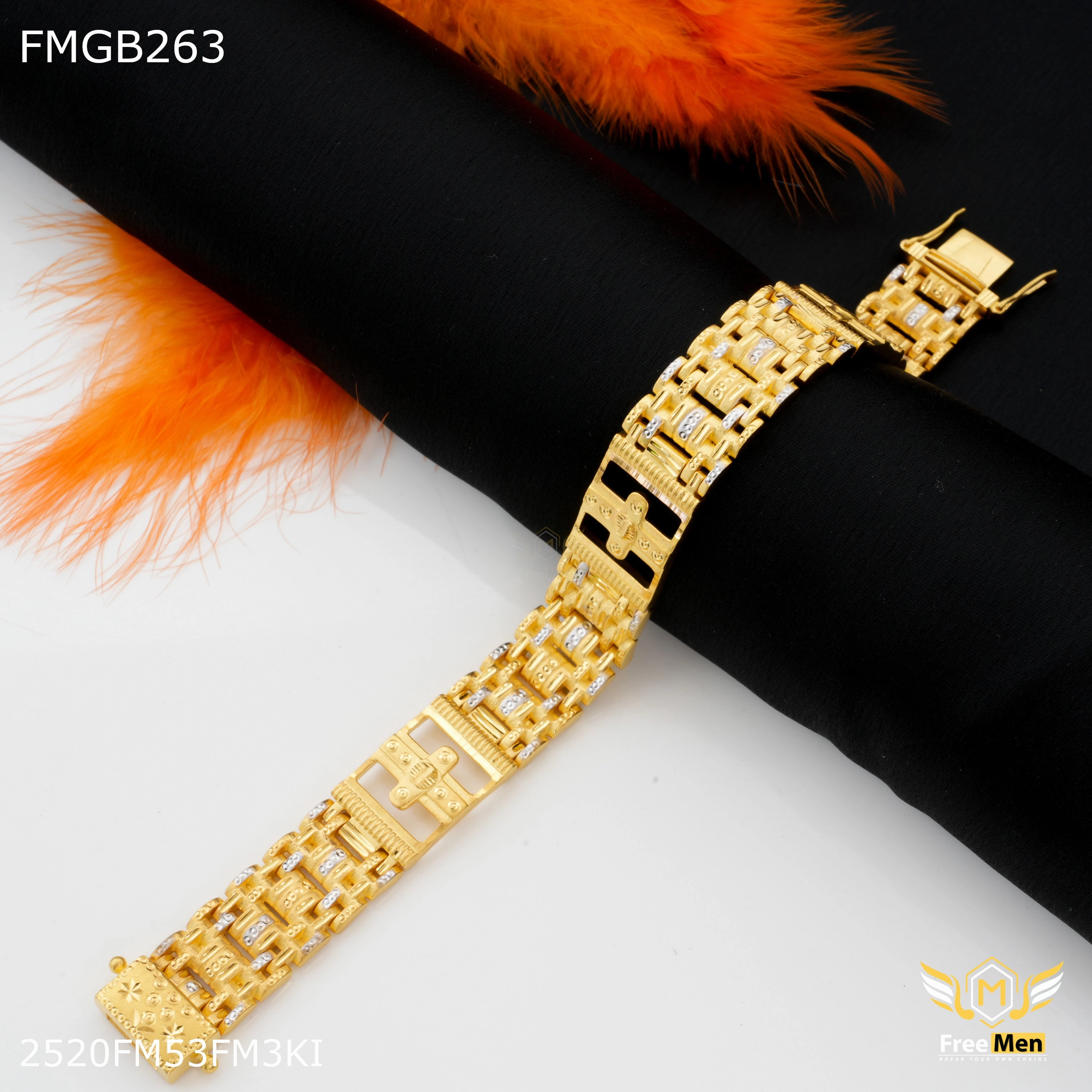 Freemen H Symbol Bracelate for Men - FMGB263 Fresh Look