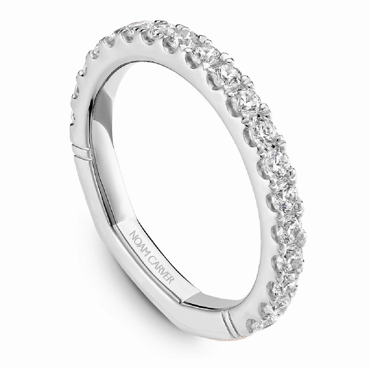 Noam Carver Atelier Straight Diamond Wedding Band in White Gold Delicate appearance Lovely Style