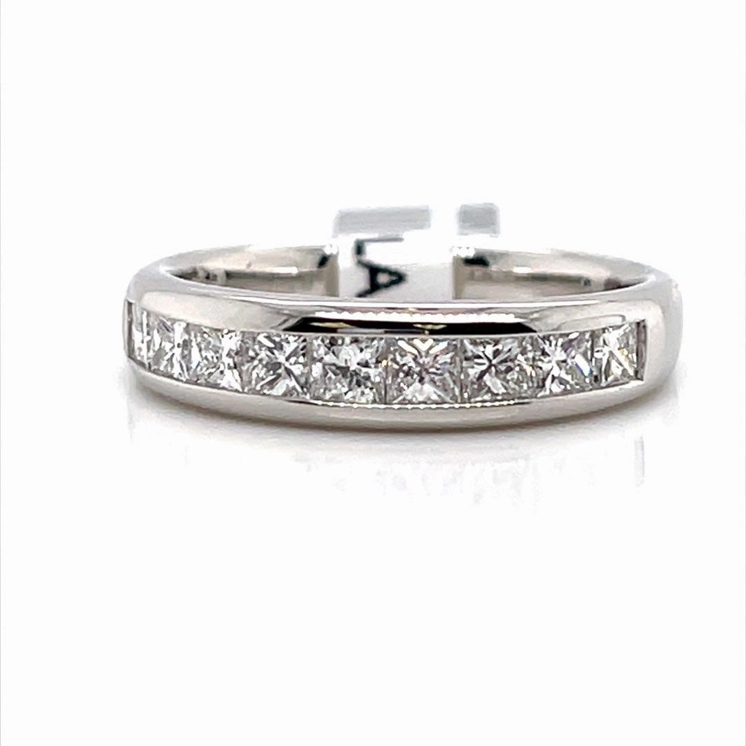 Secure Adornment Bremer Jewelry Channel Set Diamond Wedding Ring in Platinum (1.08ctw)