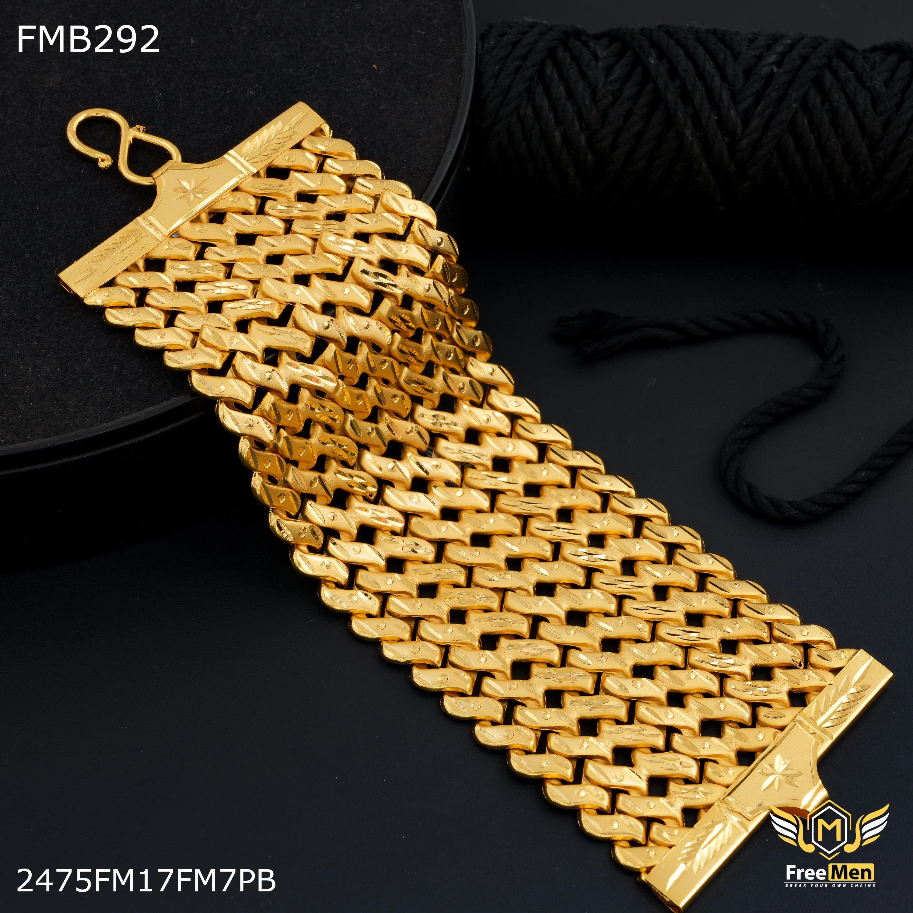 Freemen Four Line S cut Pokel Bracelet For Men - FMB292 Fashion Gift