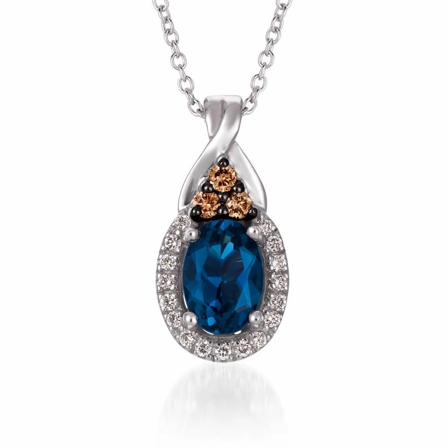 Refined Feature Le Vian Chocolatier? Deep Sea Blue Topaz Pendant