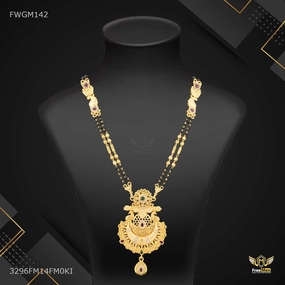 Designer Half AD Moon Mangalsutra for women - FWGM142 Creative Edge Formal Wear