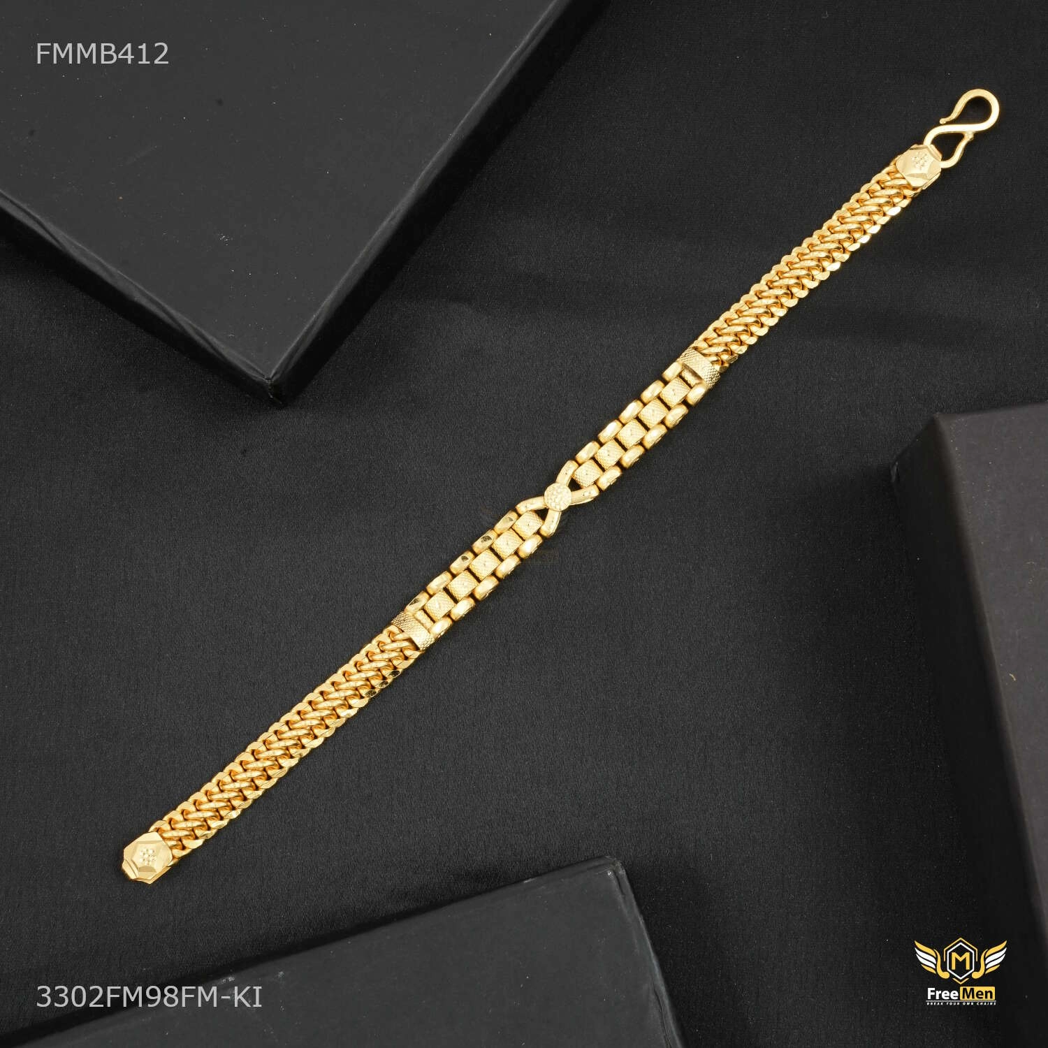 Shini Thin Atti with Passi Bracelet for Men - FMMB412 Gala Look