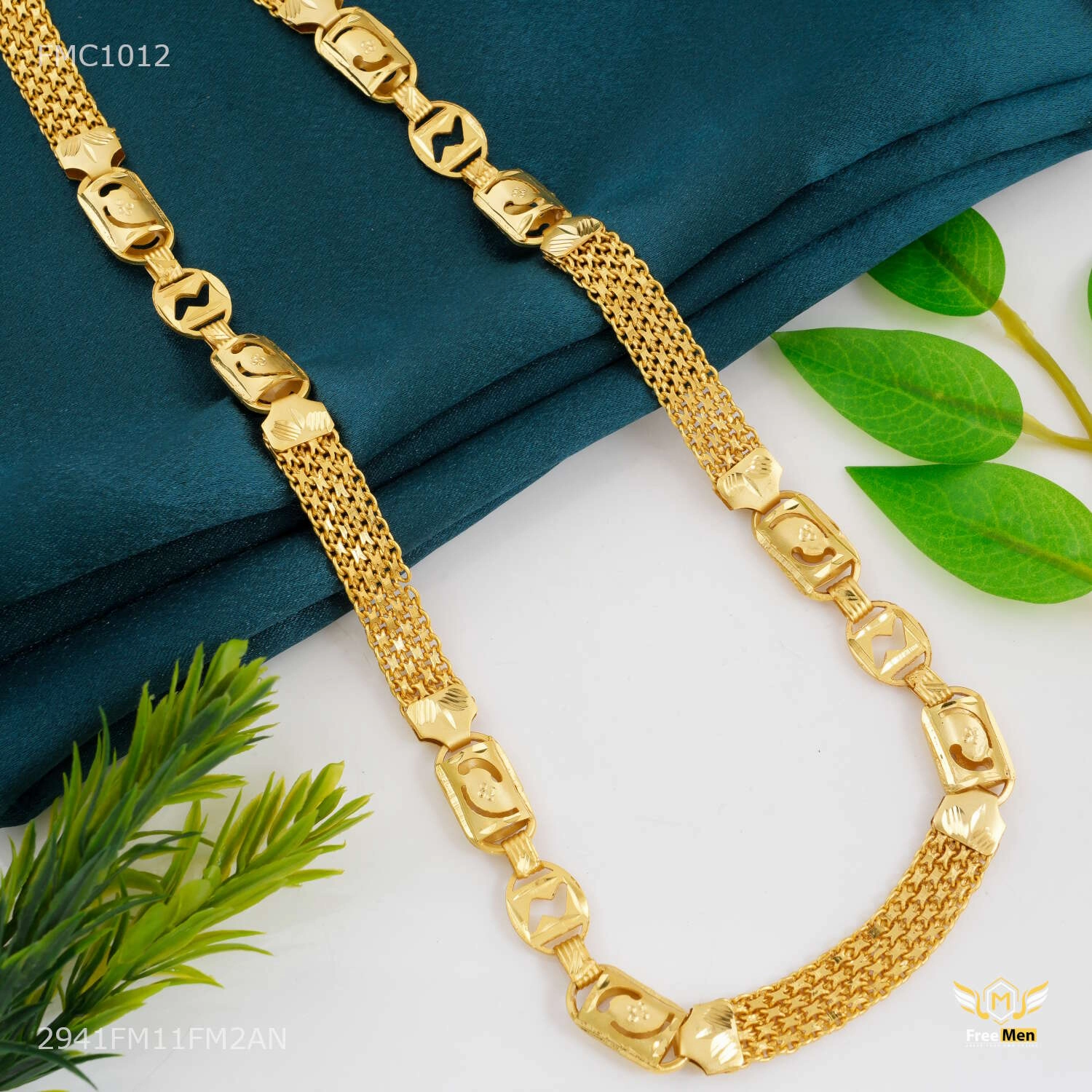 Handcrafted Work Birthday gift Designer C cut with Ptta Chain for Man - FMC1012