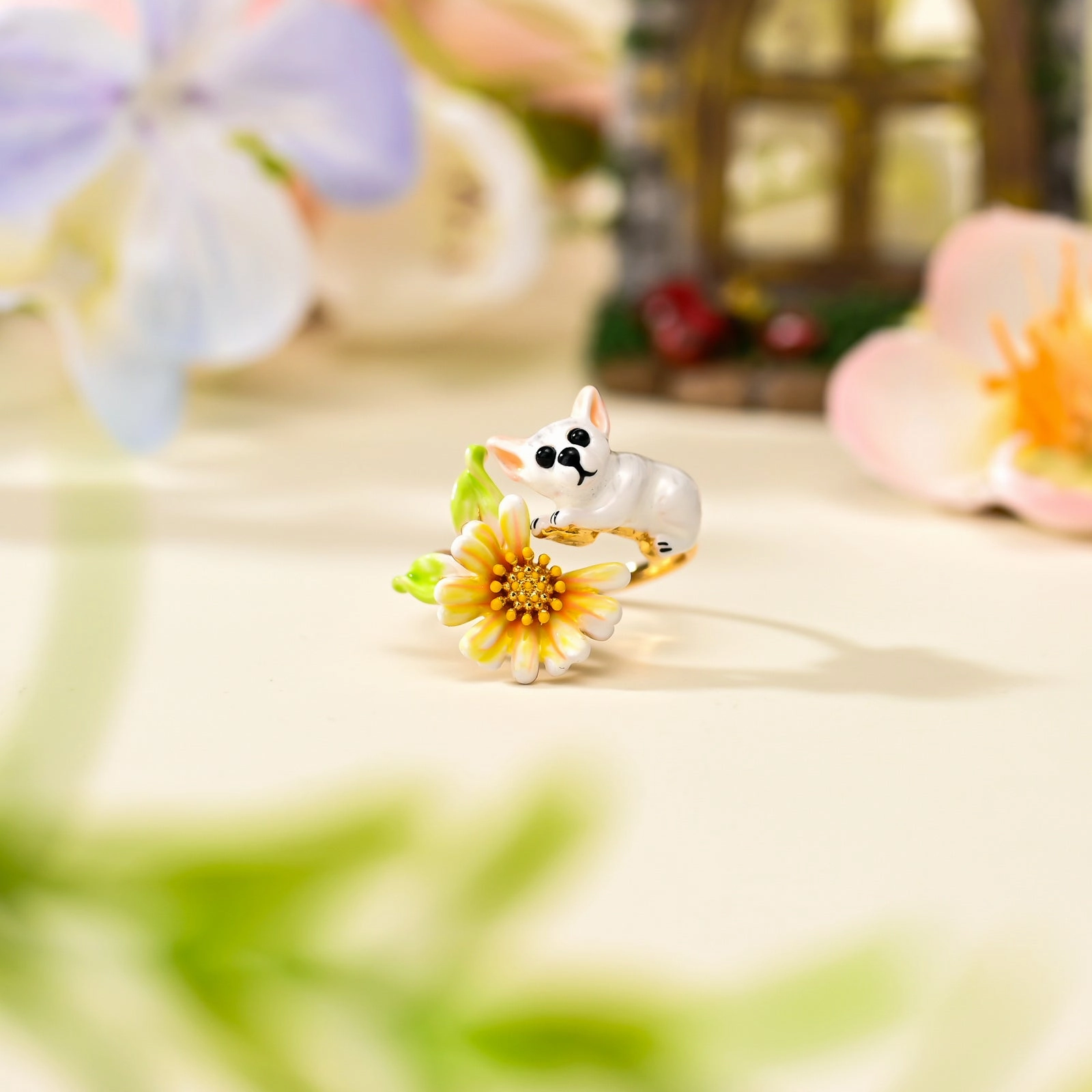 Designer Gift Low-Cost Accessory Daisy Dog Ring