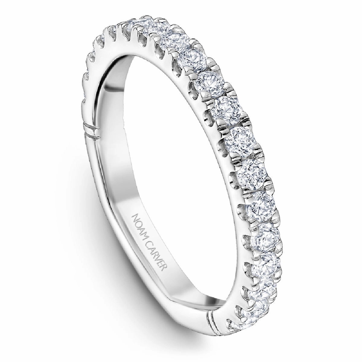 Noam Carver Atelier Straight Diamond Wedding Band in White Gold Unique Memento