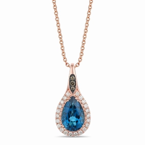 Le Vian Deep Sea Blue Topaz Pendant Luxe Accent