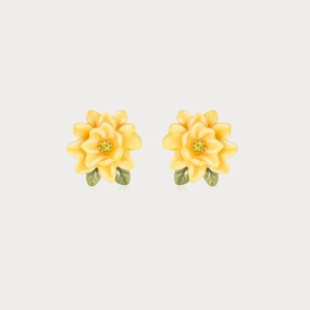 Gardenia Stud Earrings Stunning Item Festive Adornment