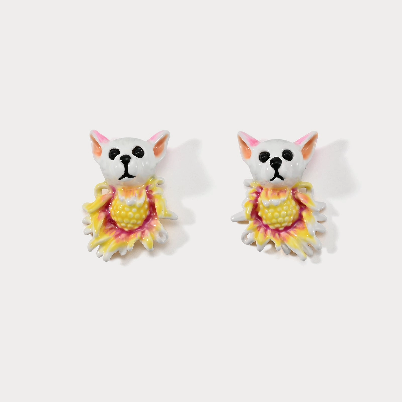 Daisy Dog Stud Earrings Matte Decoration