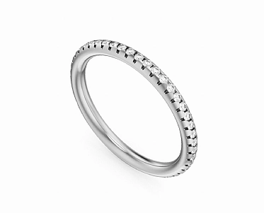 Noam Carver Half Anniversary Diamond Wedding Ring in 14K White Gold (0.35ctw) Dynamic Gift