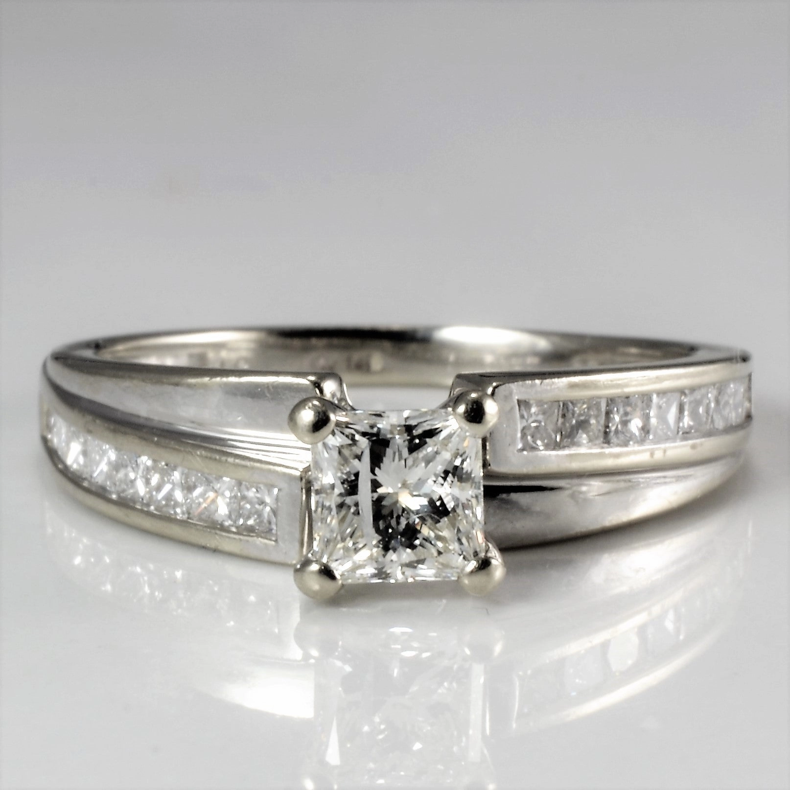Timeless Shape Pretty Pair Princess Cut Diamond Accented Ring | 0.76ctw | SZ 6.25 |
