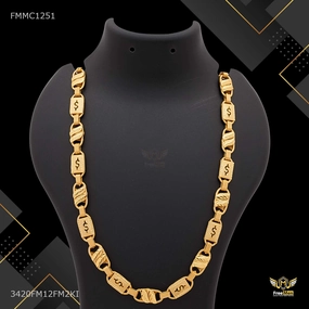 Shini Leaf Lotus with Doller Nawabi Chain for Man - FMMC1251 Fashionable Shine