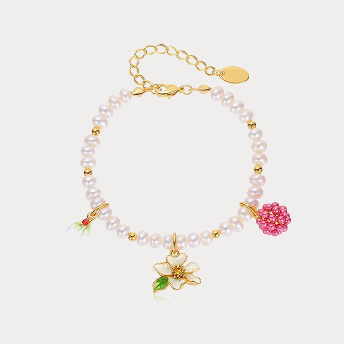 Clear Combinations Bright Amalgamations Raspberry Pearl Bracelet