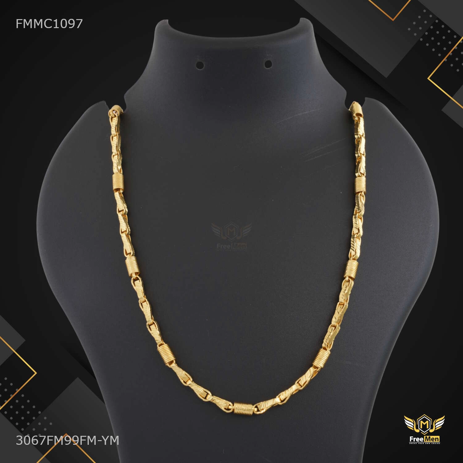 Expressive Accent Designer Drop Lock to Lock with Spring chain for Man - FMMC1097