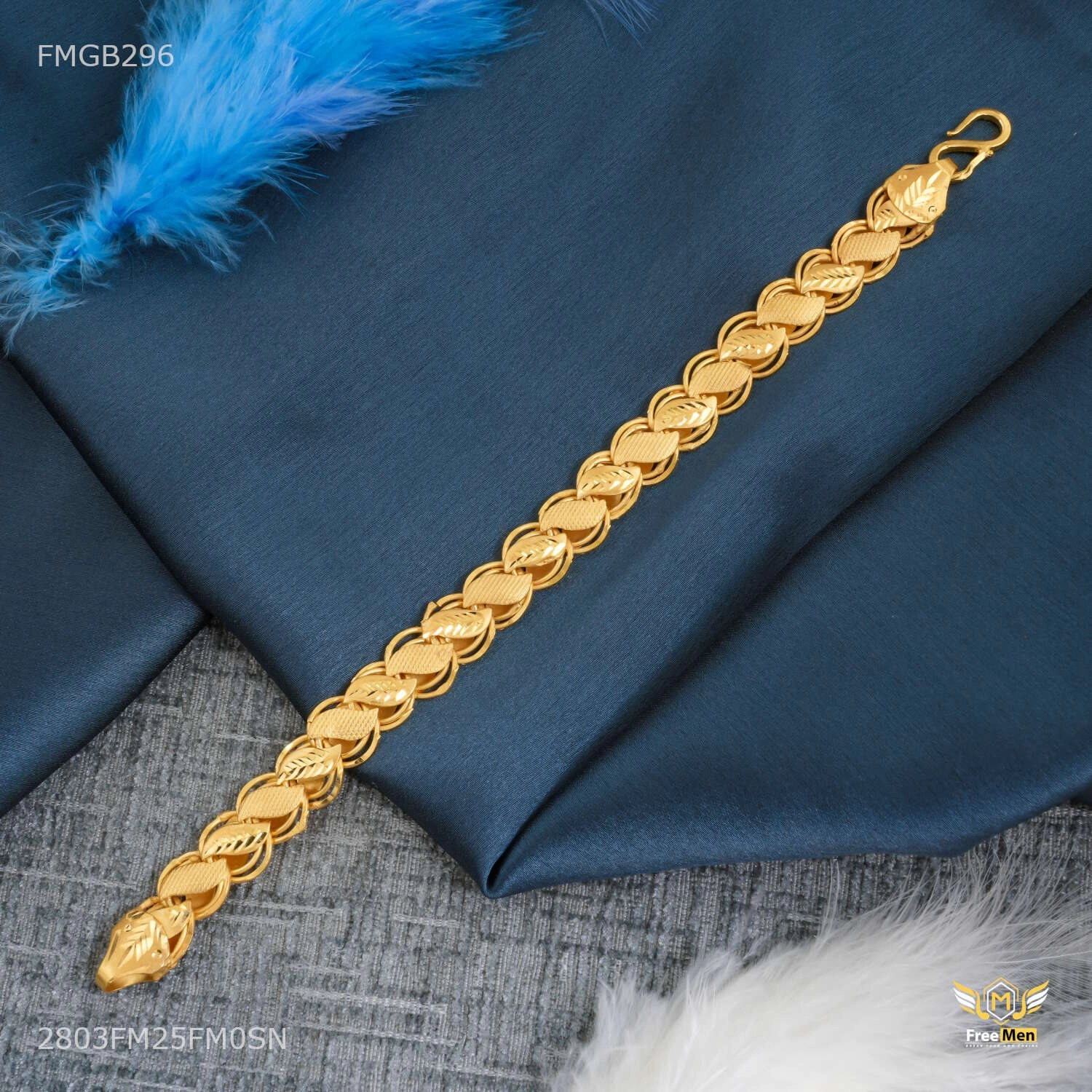 Designer Leaf Lotus Bracelet  for Men - FMGB269 Luxury Glow classic accessory