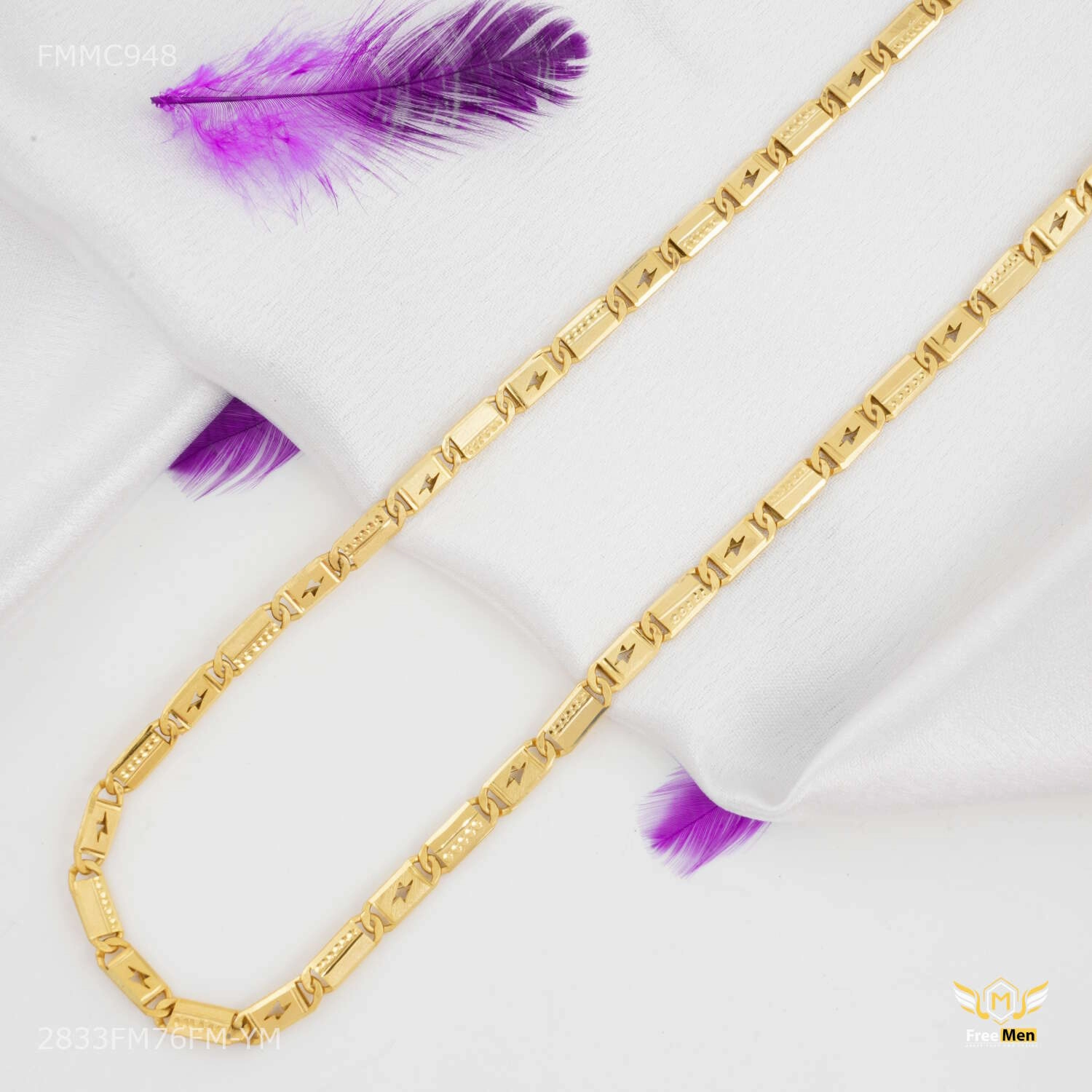 Chic Evening Elegant Radiance Designer One by One Thunder Nawabi Chain for Man - FMMC948