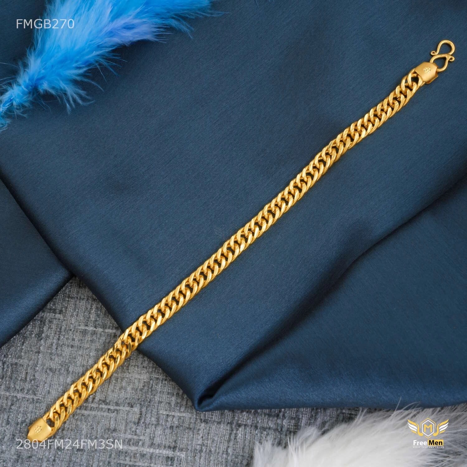 Designer Ring to Ring Bracelet  for Men - FMGB270 Subtle Pop