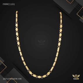 Designer Round cut with Pipe chain for Man - FMMC1101 Photo Ready Bold Highlight