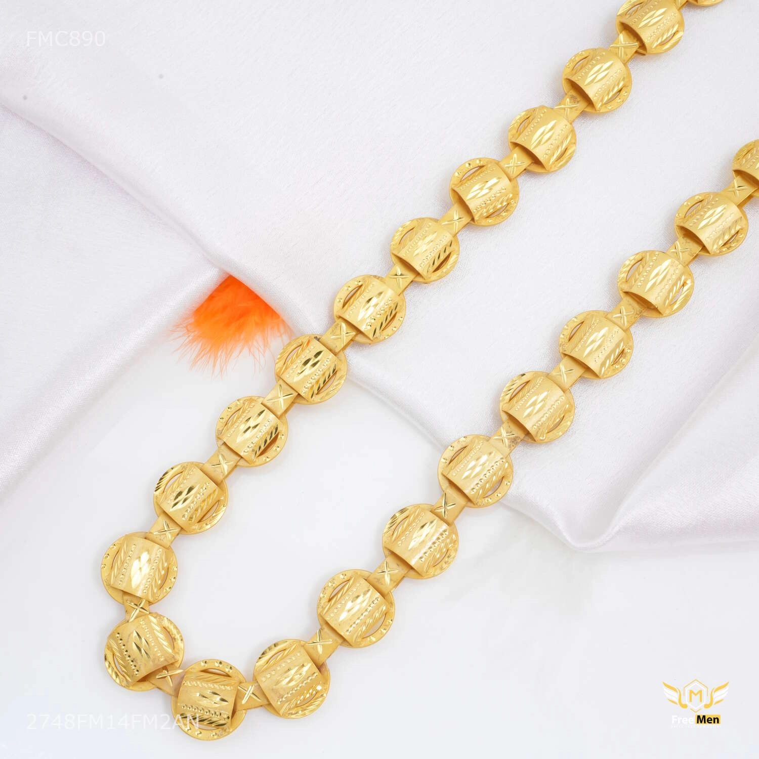 Designer Round with C cut  Chain for Man - FMC890 Understated Finish