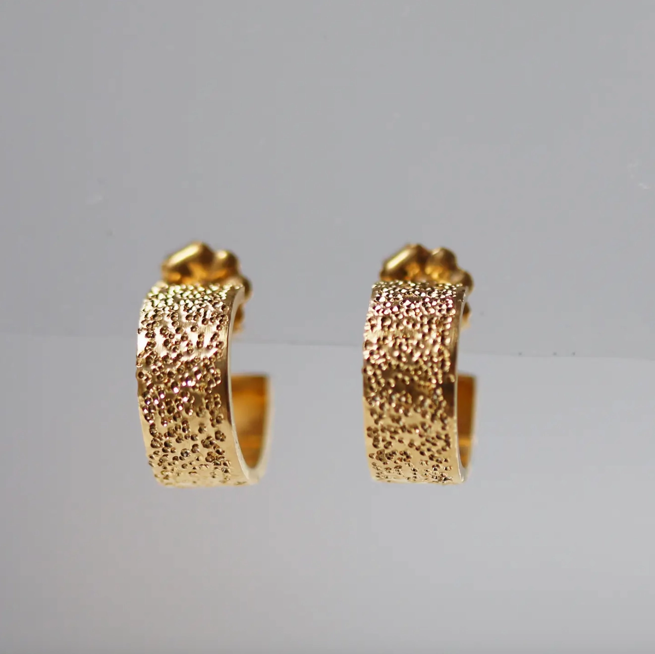 Diamond Dusted Chubby Huggie Hoops Chic Ensemble