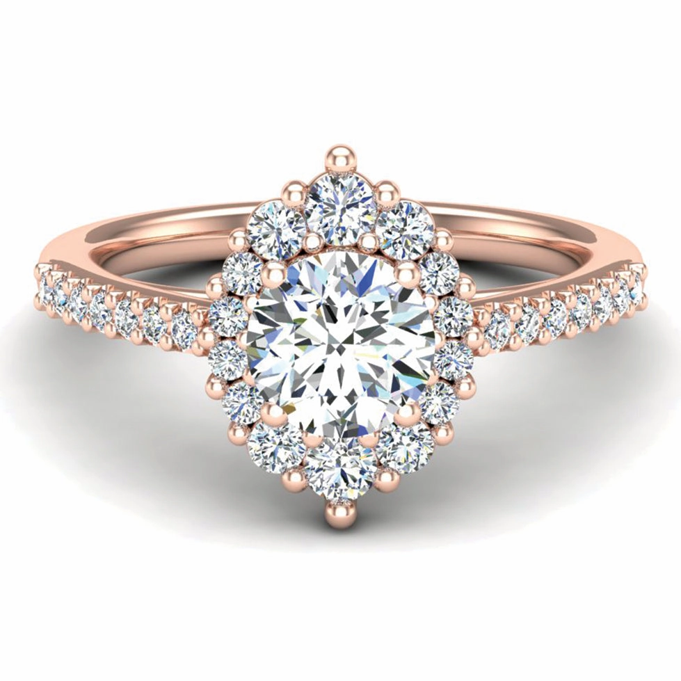 Balanced Contour Diamond Engagement Rings w/o Center