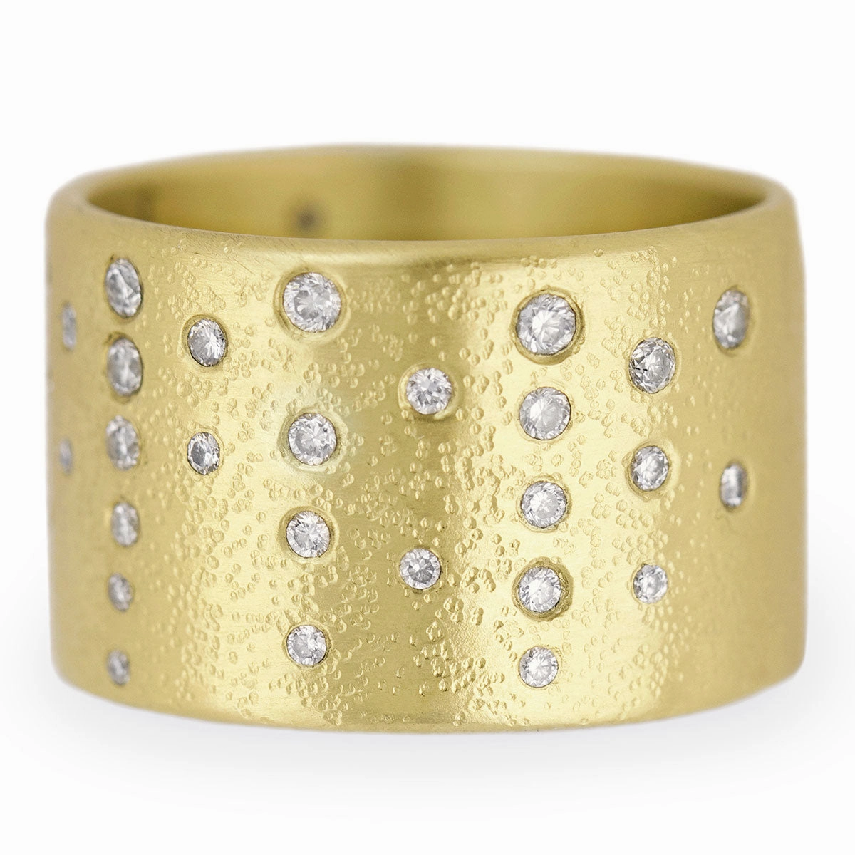 Diamond Party Band - 18ky Gold   Reclaimed Diamonds Secure Adornment Holiday Ready