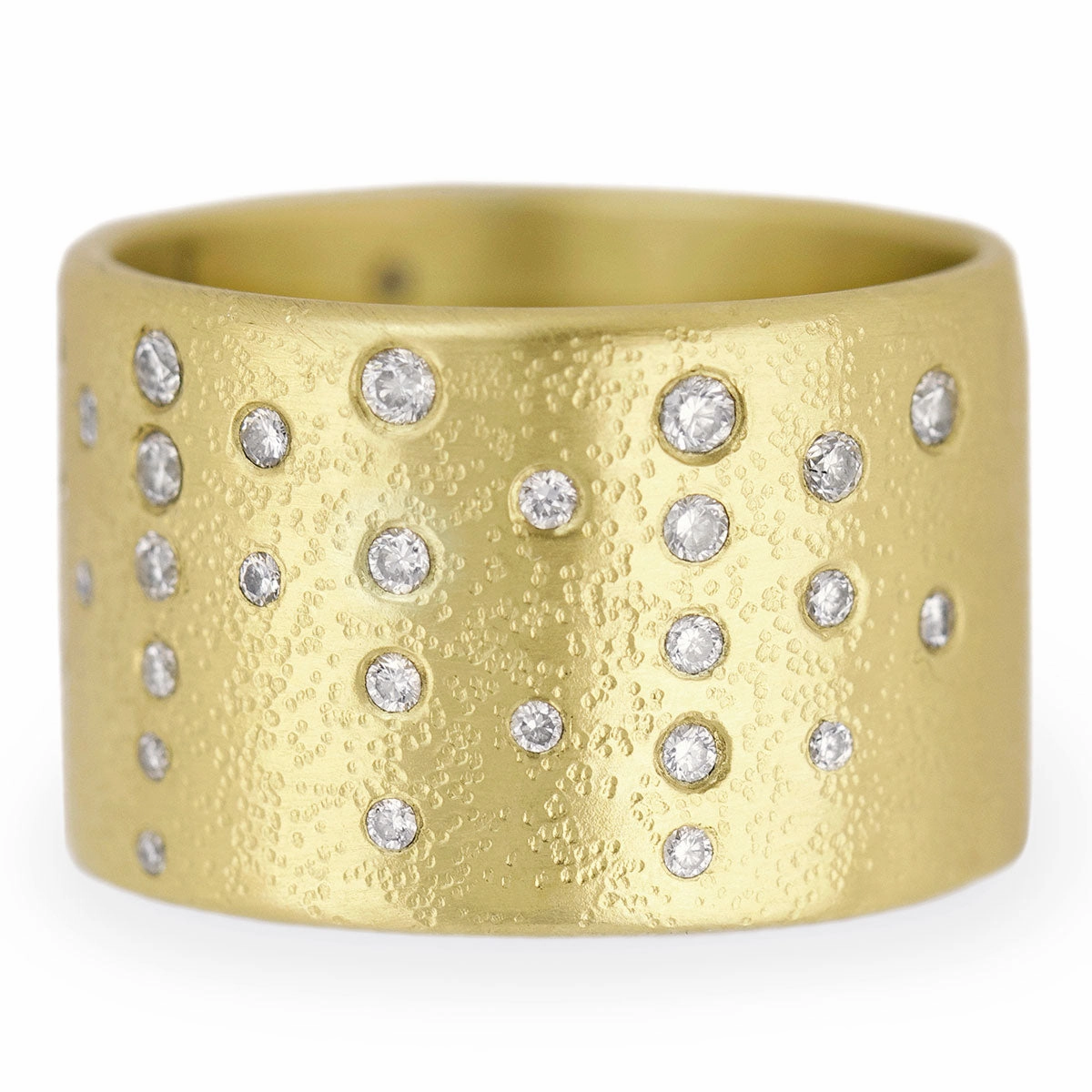 Hypoallergenic product Shiny Craft Diamond Party Band - 18ky Gold   Reclaimed Diamonds