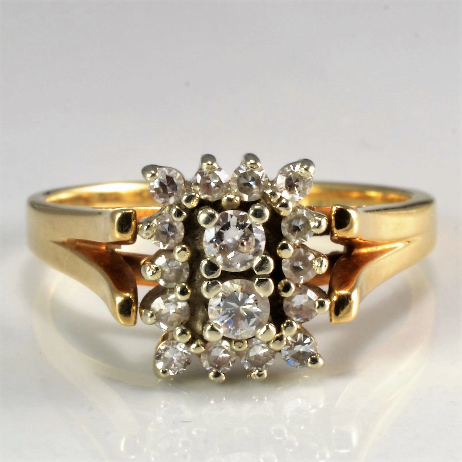 Diamond Petal Cluster Ring | 0.28ctw | SZ 6 | Weekend Style Casual Design