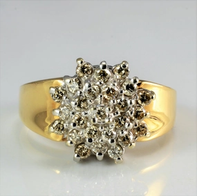 Precious Accent Diamond Petal Cluster Ring | 0.35ctw | SZ 6.25