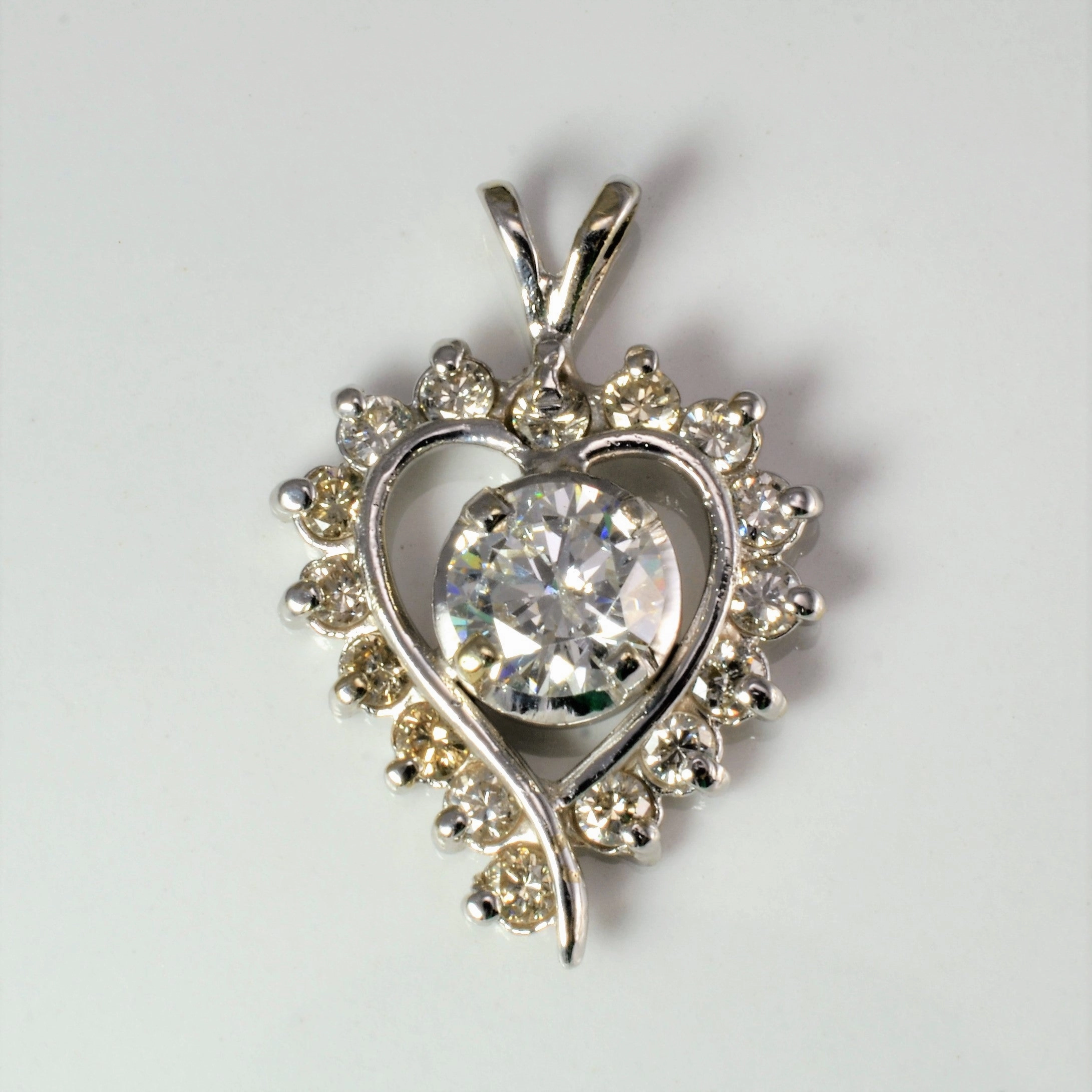 Stunning Style Diamond Petal Heart Pendant | 1.63 ctw |
