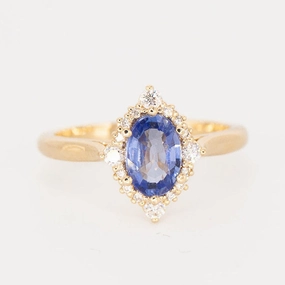 Diana Ring - Blue Sapphire Modern Motion