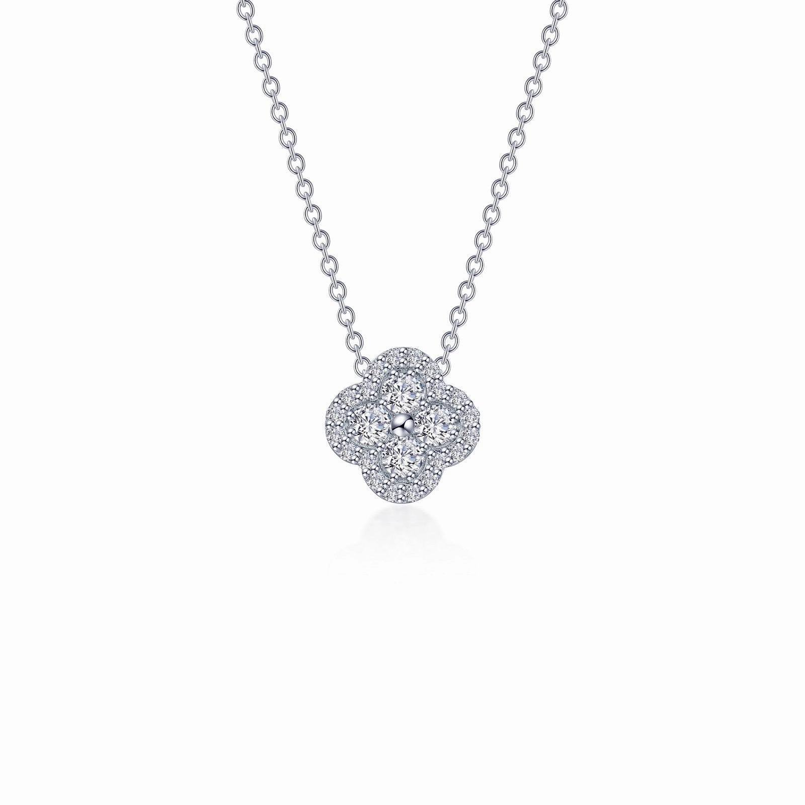 Lafonn Simulated Diamond Clover Necklace Chic Glow Exquisite Detailing