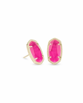 Soft Detail Kendra Scott Ellie Gold Stud Earrings in Azalea Illusion