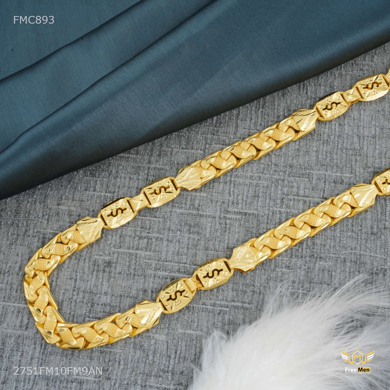 Subtle Pop Stylish Fit Doller Symbol Nawabi with Pokel Chain for Man - FMC893