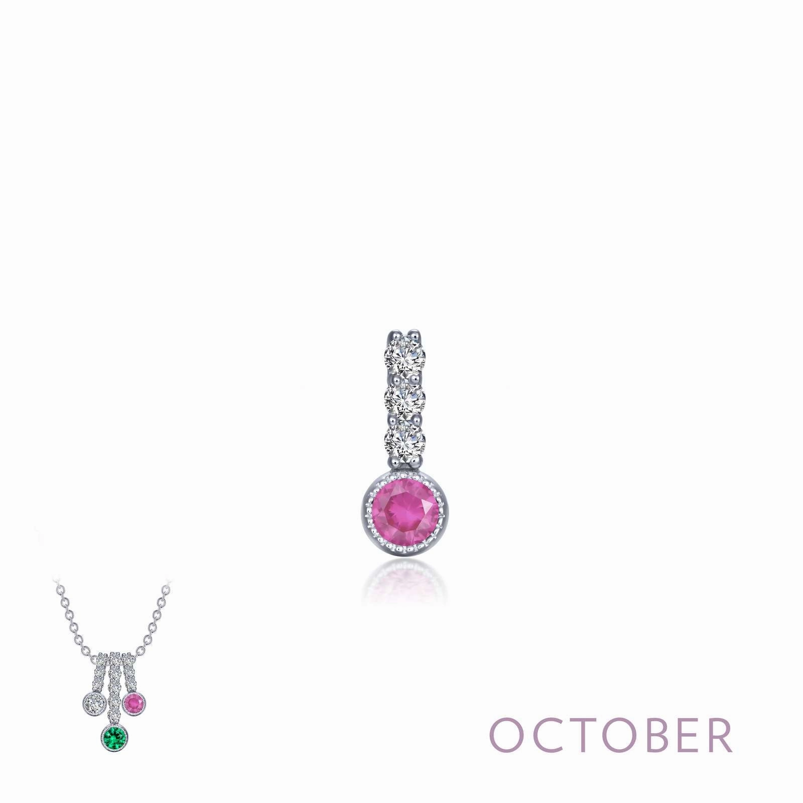October Birthstone Love Pendant Precious Shine Elegant Pair