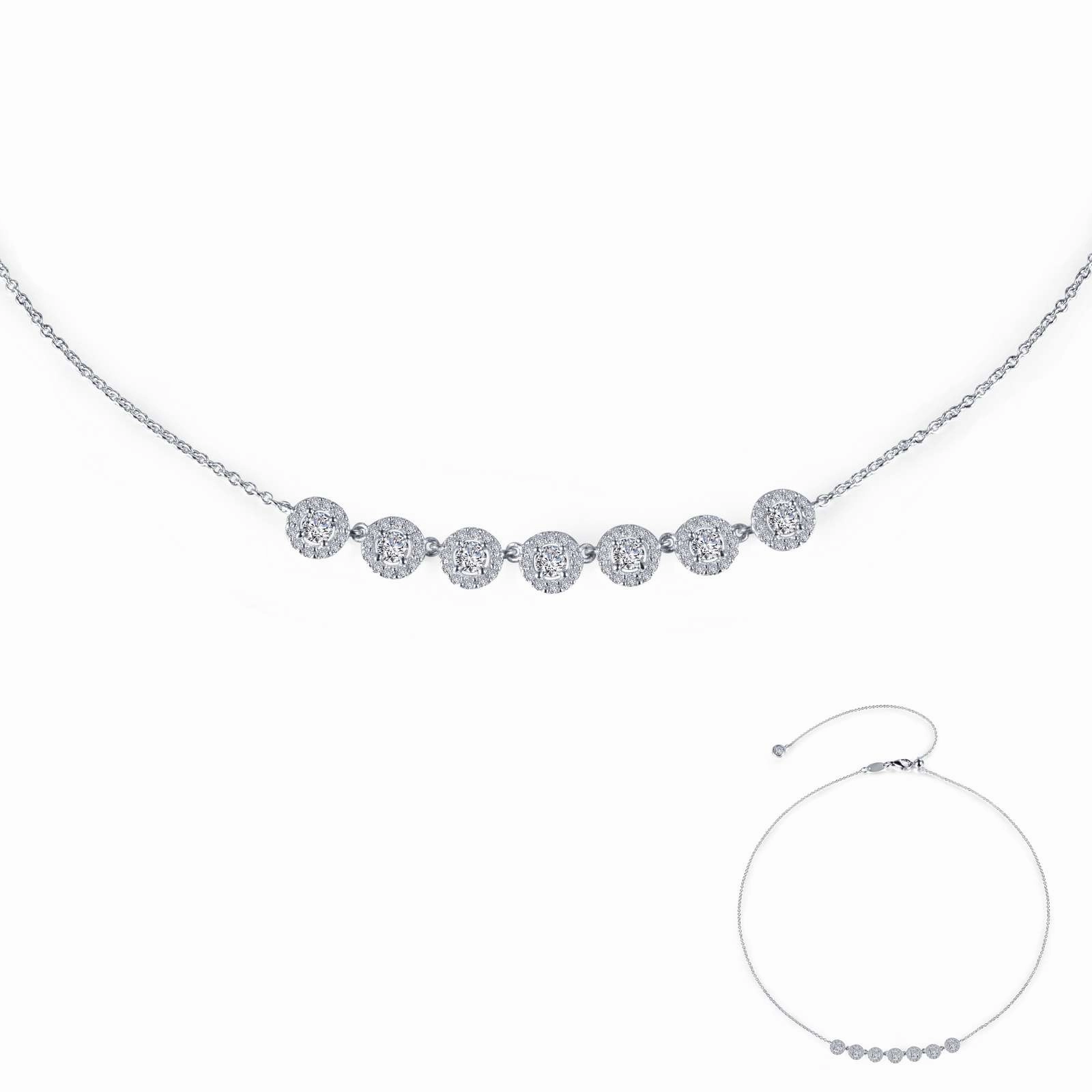 Lafonn 7 Symbols of Joy Halo Necklace, 18" Minimalist Style Graceful Design