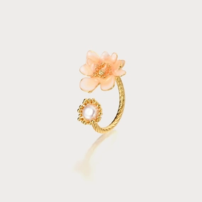 Flower Pearl Ring Casual Motion